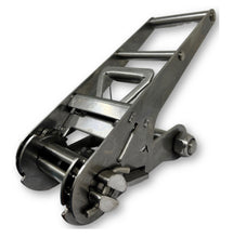 画像をギャラリービューアに読み込む, HIDAX オールステンレス製ラッシングベルト(Jフック) ベルト巾75mm、長1m(固定側),10m(調節側)