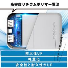 画像をギャラリービューアに読み込む, MONOWAモバイルバッテリー 2台同時接続可能 10000mAh