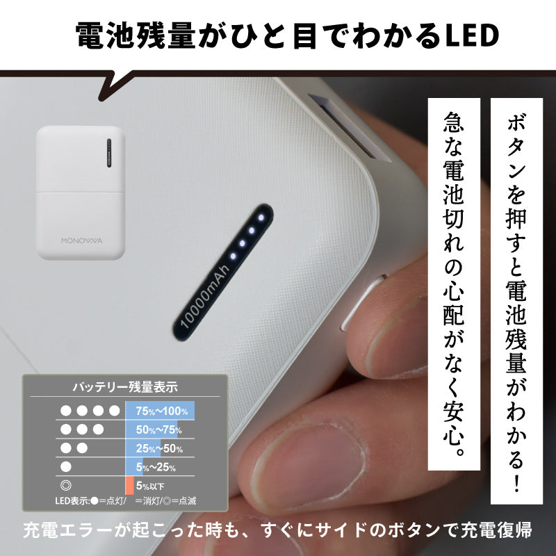 MONOWAモバイルバッテリー 2台同時接続可能 10000mAh – 新生工具店 MONOWAモバイルバッテリー 2台同時接続可能 10000mAh – 新生工具店